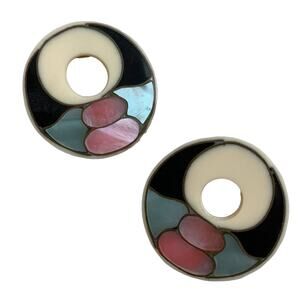 Vintage enamel Art Deco earrings